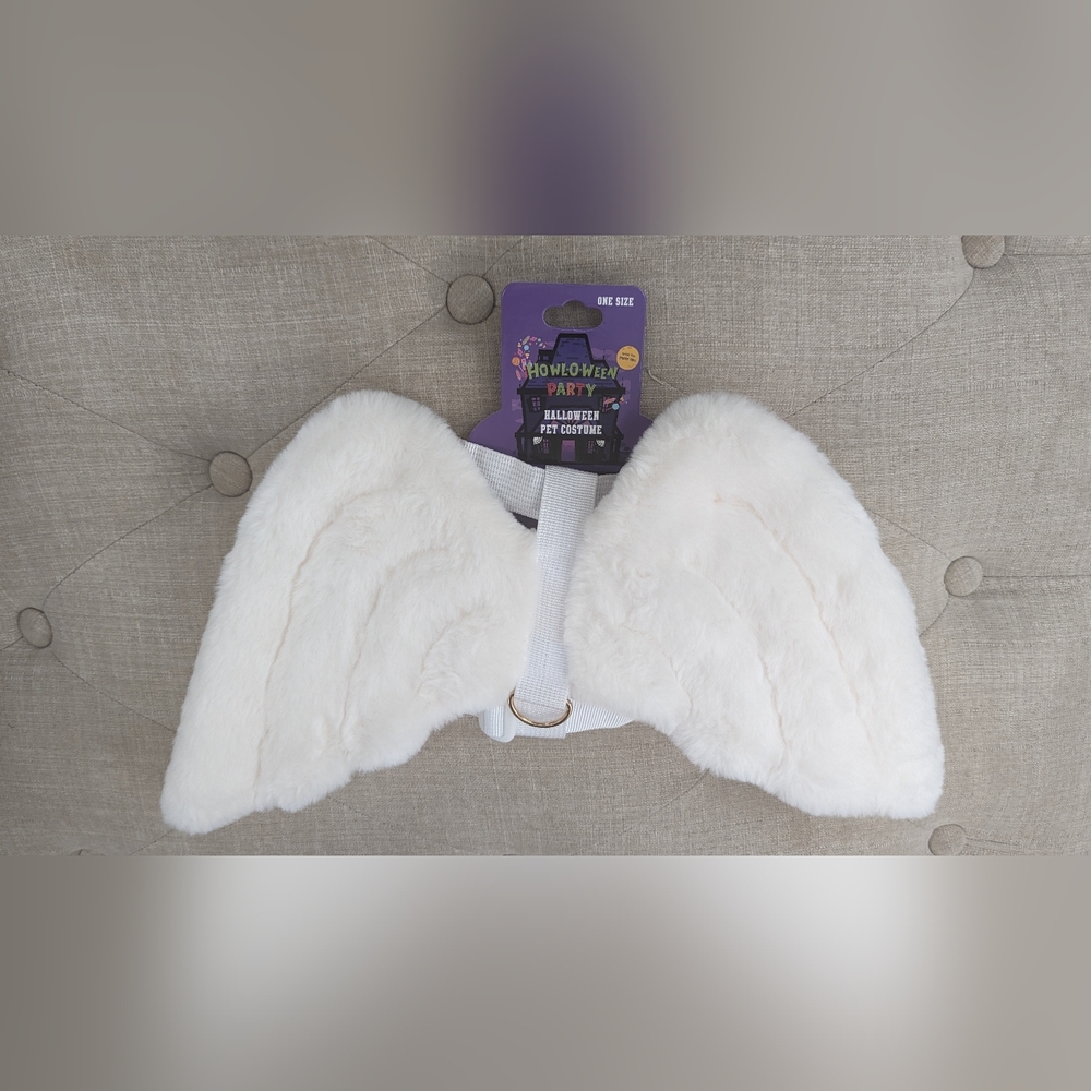 Pet Dog Cat Angel Wings Harness Halloween Costume